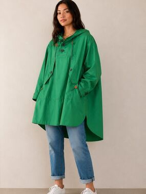 Iliann Loeb Italy -  Oversized Hooded Poncho Jacket – NWT